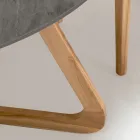 Tavolo Rotondo da Esterno in Ceramica Pietra Grey Made in Italy - Pegaso Viadurini