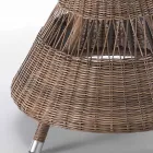 Tavolo Rotondo da Giardino con 4 Poltroncine con Braccioli - Gigi Viadurini