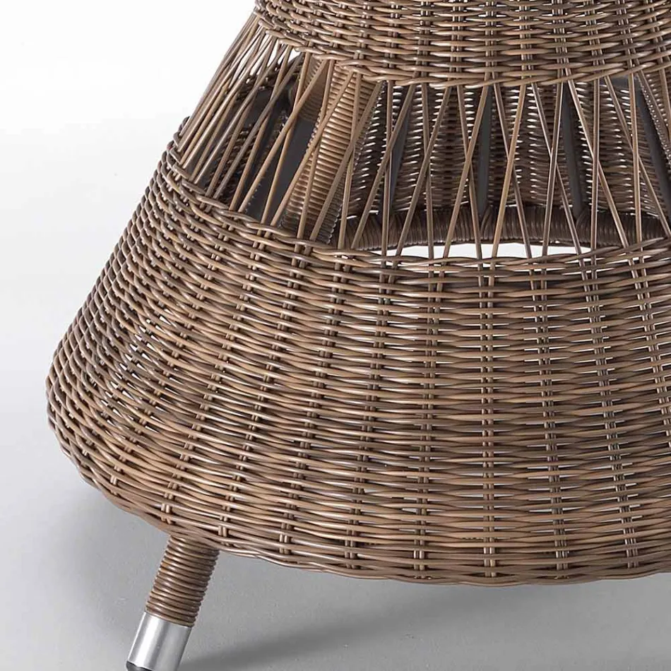 Tavolo Rotondo da Giardino con 4 Poltroncine con Braccioli - Gigi Viadurini