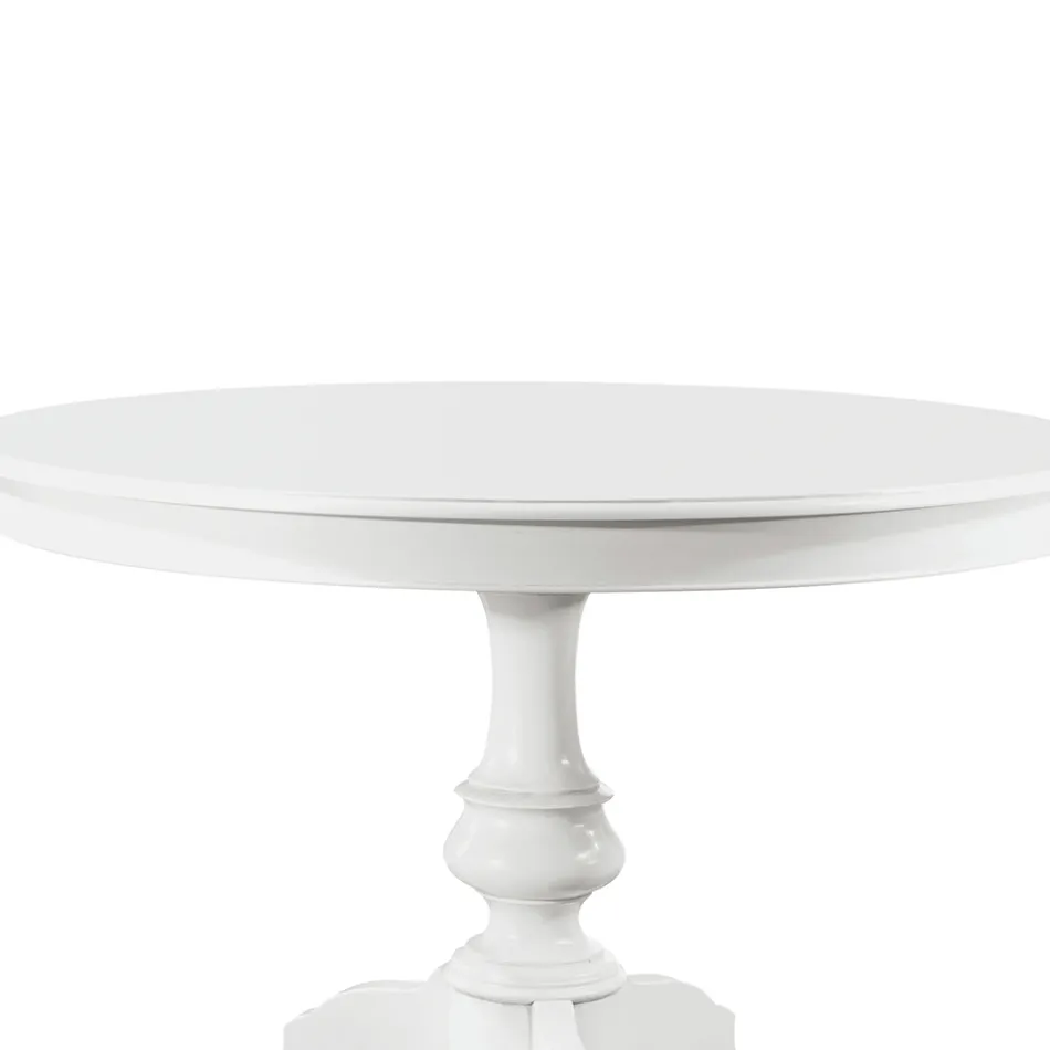 Tavolo Rotondo da Soggiorno Allungabile in Legno Made in Italy - Vittoria Viadurini