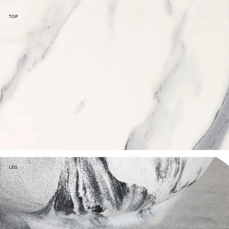 Tavolo Rotondo Design Classico,Ø140 e piano HPL - Ottocento by Slide Viadurini