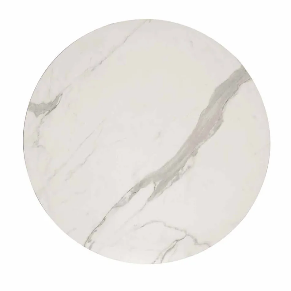 Tavolo Rotondo Design Classico,Ø140 e piano HPL - Ottocento by Slide Viadurini