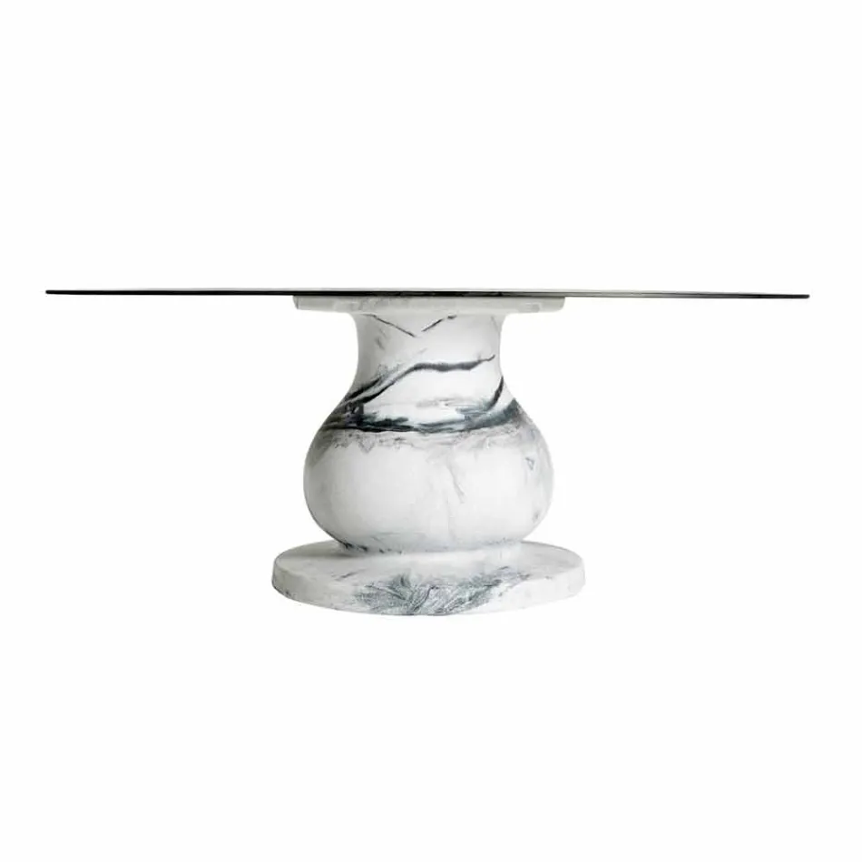 Tavolo Rotondo Design Classico,Ø140 e piano HPL - Ottocento by Slide Viadurini