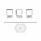 Tavolo Rotondo di Design in Vetro e Frassino Oliato Made in Italy - Madame Viadurini