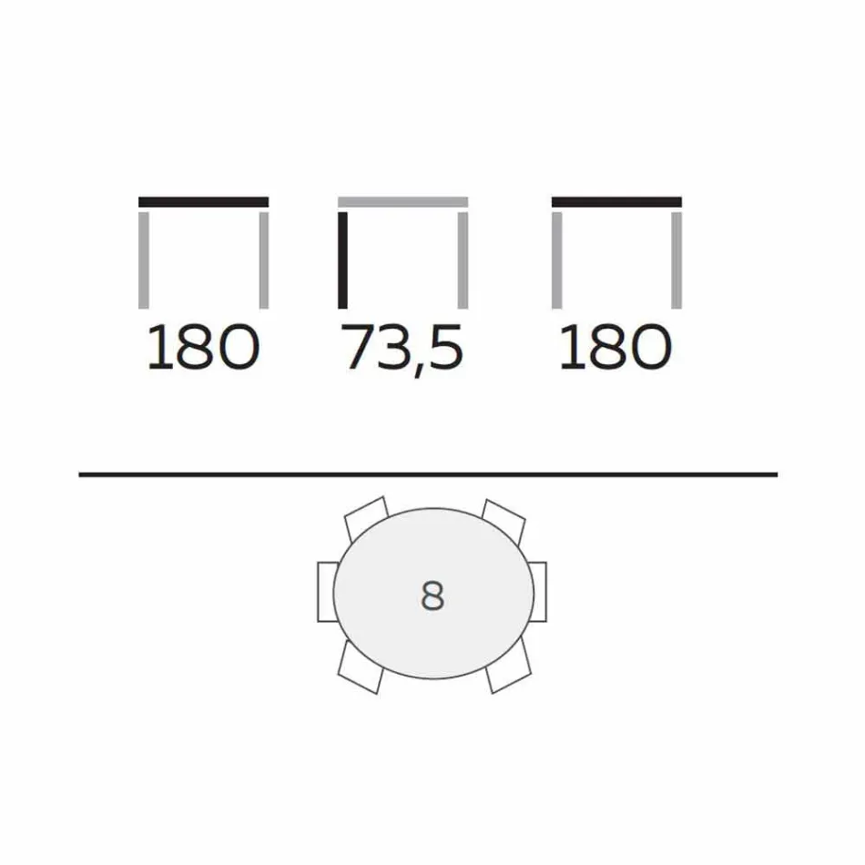 Tavolo Rotondo di Design in Vetro e Frassino Oliato Made in Italy - Madame Viadurini