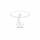 Tavolo Rotondo di Design Moderno in Vetro Extrachiaro Made in Italy – Akka Viadurini