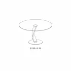 Tavolo Rotondo di Design Moderno in Vetro Extrachiaro Made in Italy – Akka Viadurini