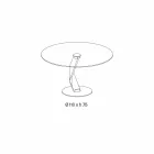 Tavolo Rotondo di Design Moderno in Vetro Extrachiaro Made in Italy – Akka Viadurini