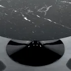 Tavolo Rotondo Moderno in Marmo Marquinia Made in Italy – Dollars Viadurini