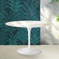 Tavolo Rotondo Tulip Saarinen H 74 cm in Ceramica Florim Calacatta Gold Lucido - Scarlet