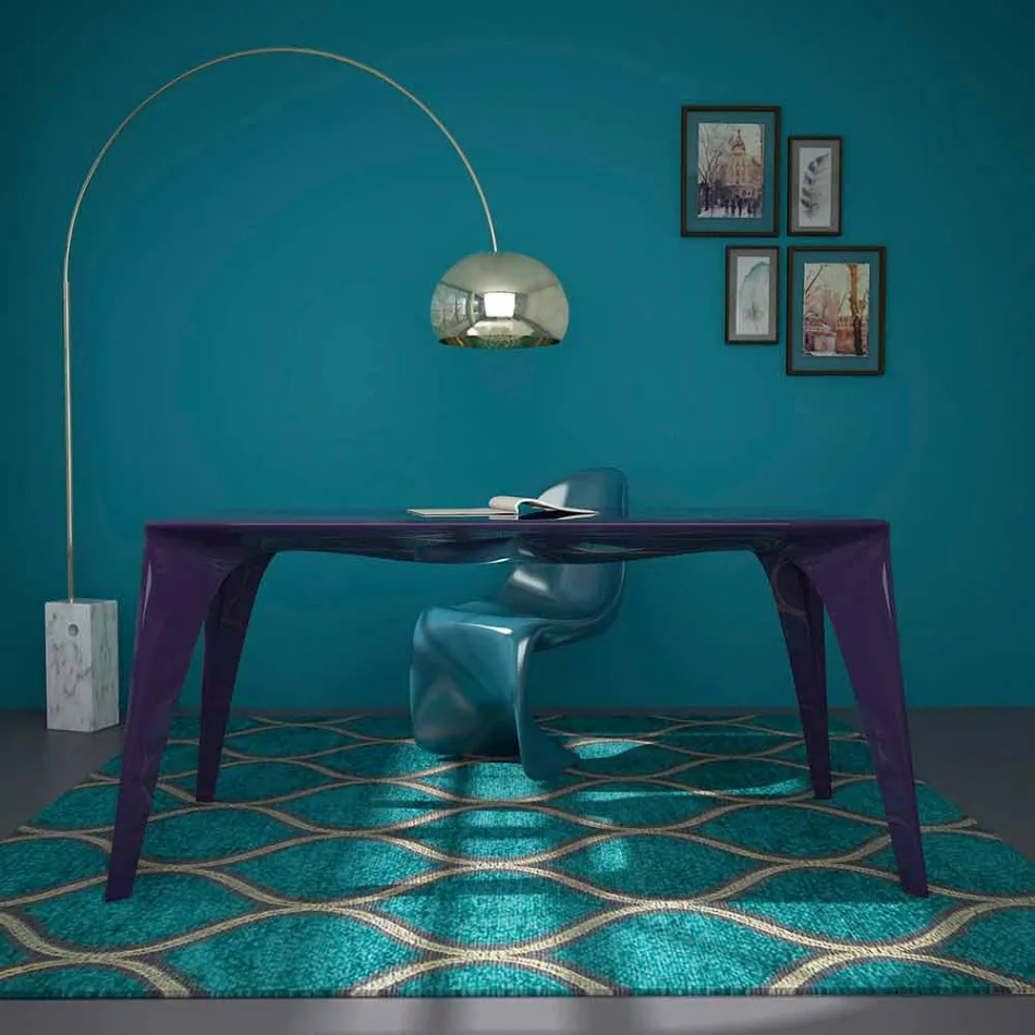 Tavolo scrivania di design moderno prodotto in Italia, Pomarolo Viadurini