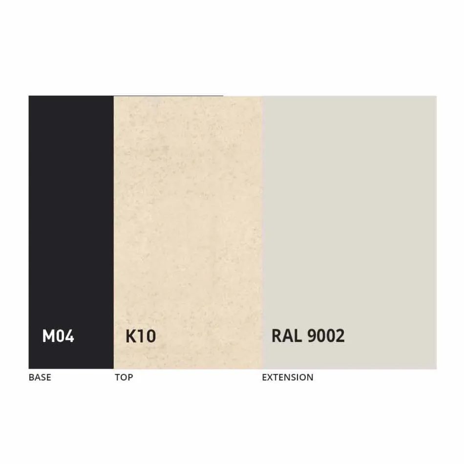 Tavolo Tondo da Pranzo Allungabile a 165 cm con Piano in Ceramica - Pistolero Viadurini