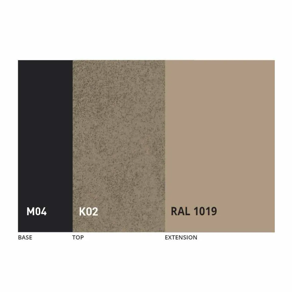 Tavolo Tondo da Pranzo Allungabile a 165 cm con Piano in Ceramica - Pistolero Viadurini