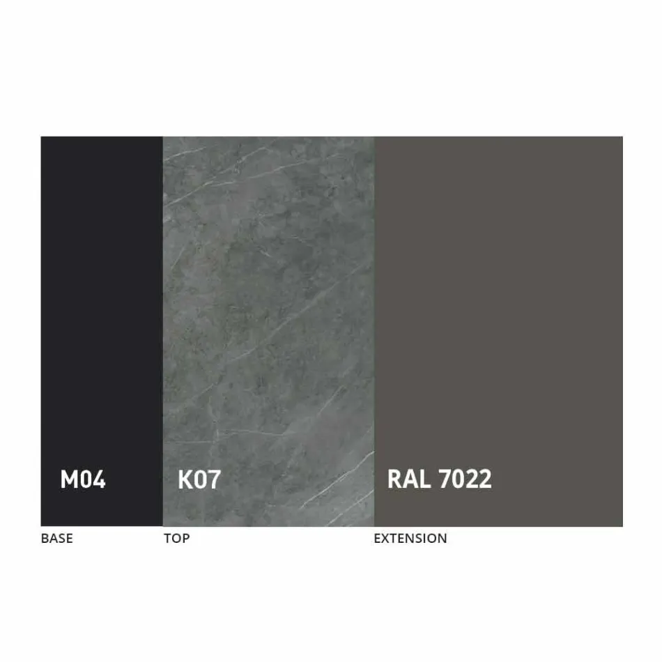 Tavolo Tondo da Pranzo Allungabile a 165 cm con Piano in Ceramica - Pistolero Viadurini