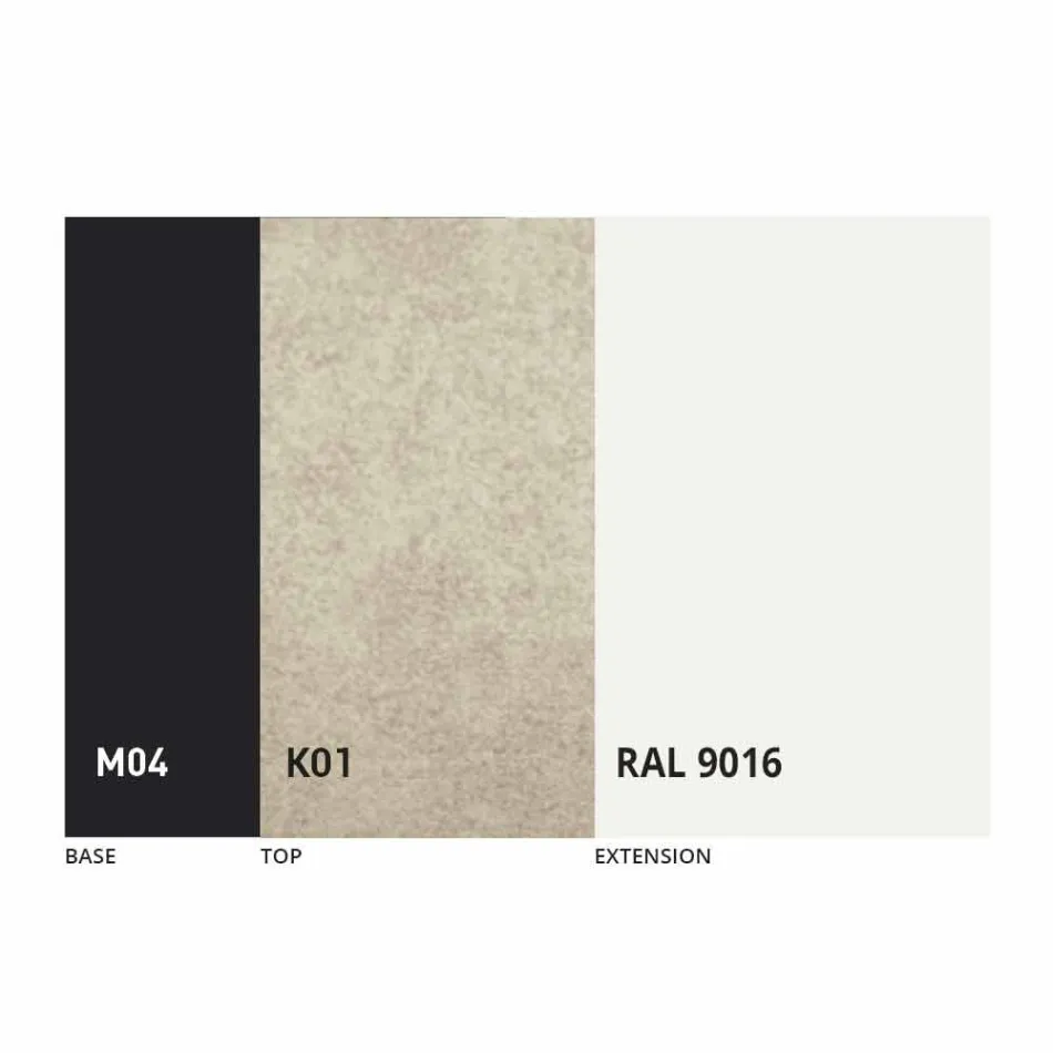 Tavolo Tondo da Pranzo Allungabile a 165 cm con Piano in Ceramica - Pistolero Viadurini