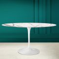 Tavolo Tulip Eero Saarinen H 74 Ovale in Ceramica Invisible Select Made in Italy - Scarlet
