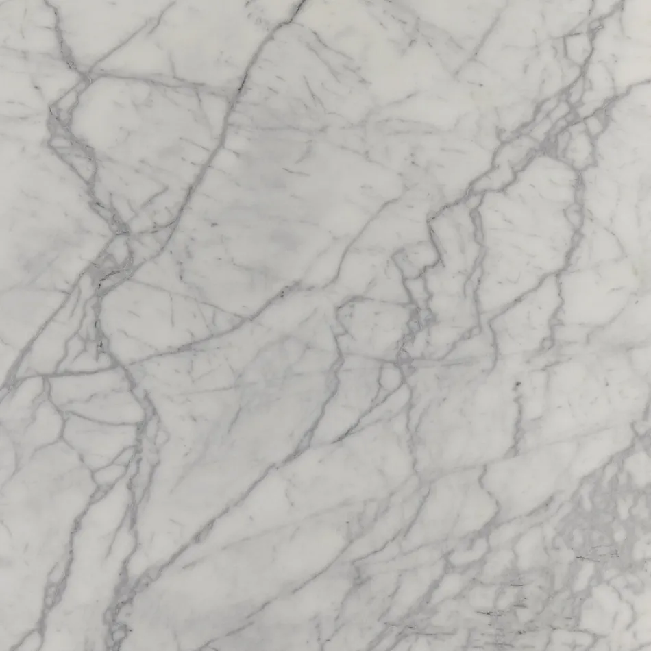 Tavolo Tulip Eero Saarinen H 73 con Piano Rotondo in Marmo di Carrara Statuarietto Viadurini