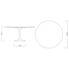 Tavolo Tulip Eero Saarinen H 73 in Calacatta Michelangelo Made in Italy - Scarlet Viadurini