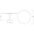 Tavolo Tulip Eero Saarinen H 73 in Calacatta Michelangelo Made in Italy - Scarlet Viadurini