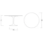 Tavolo Tulip Eero Saarinen H 73 in Ceramica Entzo Made in Italy - Scarlet Viadurini