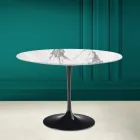 Tavolo Tulip Eero Saarinen H 73 in Ceramica Invisible Select Made in Italy - Scarlet Viadurini