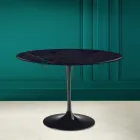 Tavolo Tulip Eero Saarinen H 73 in Ceramica Noir Laurent Made in Italy - Scarlet Viadurini