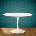 Tavolo Tulip Eero Saarinen H 74 in Ceramica Rem Made in Italy - Scarlet