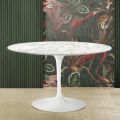 Tavolo Tulip Eero Saarinen H 74 in Marmo di Carrara Realizzato in Italia - Scarlet