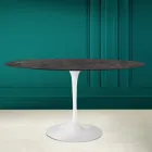 Tavolo Tulip Eero Saarinen H 73 Ovale in Ceramica Noir Desire Made in Italy - Scarlet Viadurini