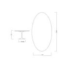 Tavolo Tulip Eero Saarinen H 73 Ovale in Ceramica Noir Laurent Made in Italy - Scarlet Viadurini