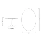 Tavolo Tulip Eero Saarinen H 73 Ovale in Ceramica Rem Made in Italy - Scarlet Viadurini