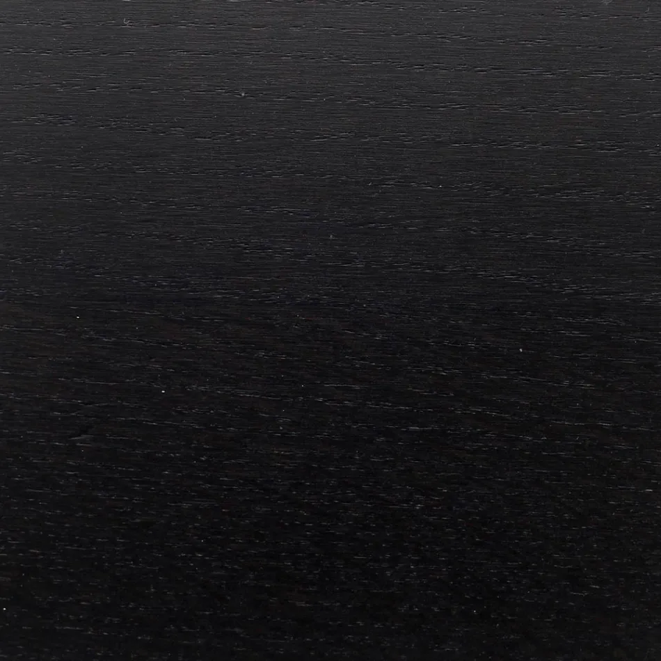 Tavolo Tulip Eero Saarinen H 73 Ovale in Rovere Tinto Nero Made in Italy - Scarlet Viadurini