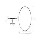 Tavolo Tulip Eero Saarinen H 73 Ovale in Rovere Tinto Noce Chiaro Made in Italy - Scarlet Viadurini