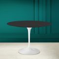 Tavolo Tulip Eero Saarinen H 73 Rotondo in Ceramica Nero Soft Made in Italy - Scarlet
