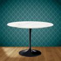 Tavolo Tulip Eero Saarinen H 74 Rotondo in Ceramica Rem Made in Italy - Scarlet