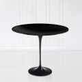 Tavolo Tulip Eero Saarinen H 74 Rotondo in Laminato Liquido Nero Made in Italy - Scarlet