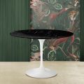 Tavolo Tulip Eero Saarinen H 74 Rotondo in Marmo Nero Marquinia Made in Italy - Scarlet