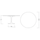 Tavolo Tulip Eero Saarinen H 74 con Piano in Marmo Nero Marquinia Made in Italy - Scarlet Viadurini