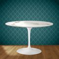 Tavolo Tulip Eero Saarinen H 74 in Ceramica Aura 22 Made in Italy - Scarlet