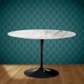 Tavolo Tulip Eero Saarinen H 74 in Ceramica Lucid Made in Italy - Scarlet