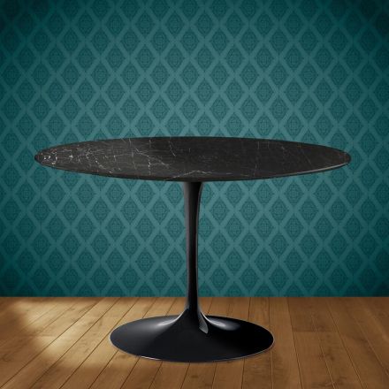 Tavolo Tulip Eero Saarinen H 74 in Ceramica Somnia Made in Italy - Scarlet Viadurini
