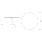 Tavolo Tulip Eero Saarinen H 74 in Marmo Arabescato Realizzato in Italia - Scarlet Viadurini