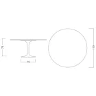 Tavolo Tulip Eero Saarinen H 74 in Marmo Calacatta Oro Realizzato in Italia - Scarlet Viadurini