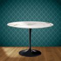 Tavolo Tulip Eero Saarinen H 74 Rotondo in Ceramica Aura 22 Made in Italy - Scarlet