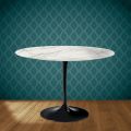 Tavolo Tulip Eero Saarinen H 74 Rotondo in Ceramica Lucid Made in Italy - Scarlet