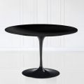 Tavolo Tulip Eero Saarinen H 74 con Piano in MDF Laminato Liquido Nero - Scarlet