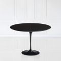 Tavolo Tulip Saarinen H 74 Allungabile in Laminato Liquido Nero Made in Italy - Scarlet