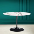 Tavolo Tulip Saarinen H 73 Rotondo in Ceramica Invisible Select Made in Italy - Scarlet