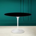 Tavolo Tulip Saarinen H 73 Rotondo in Ceramica Nero Assoluto Made in Italy - Scarlet