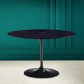 Tavolo Tulip Saarinen H 73 Rotondo in Ceramica Noir Laurent Made in Italy - Scarlet